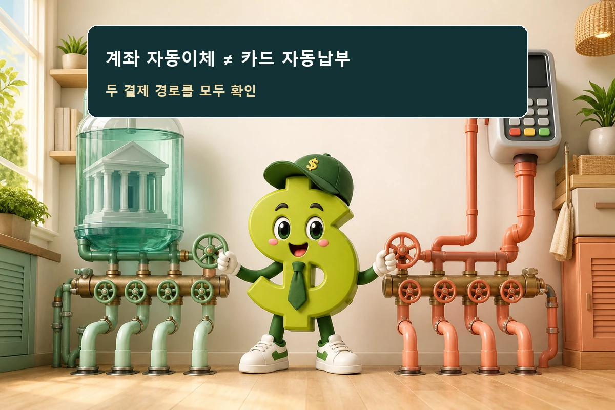 계좌 자동이체와 카드 자동납부를 각각 조회하는 두 결제 경로