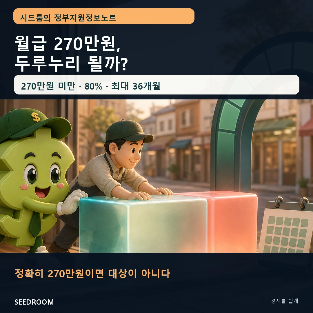 2026 두루누리 월급 270만원 지원 대상 판정