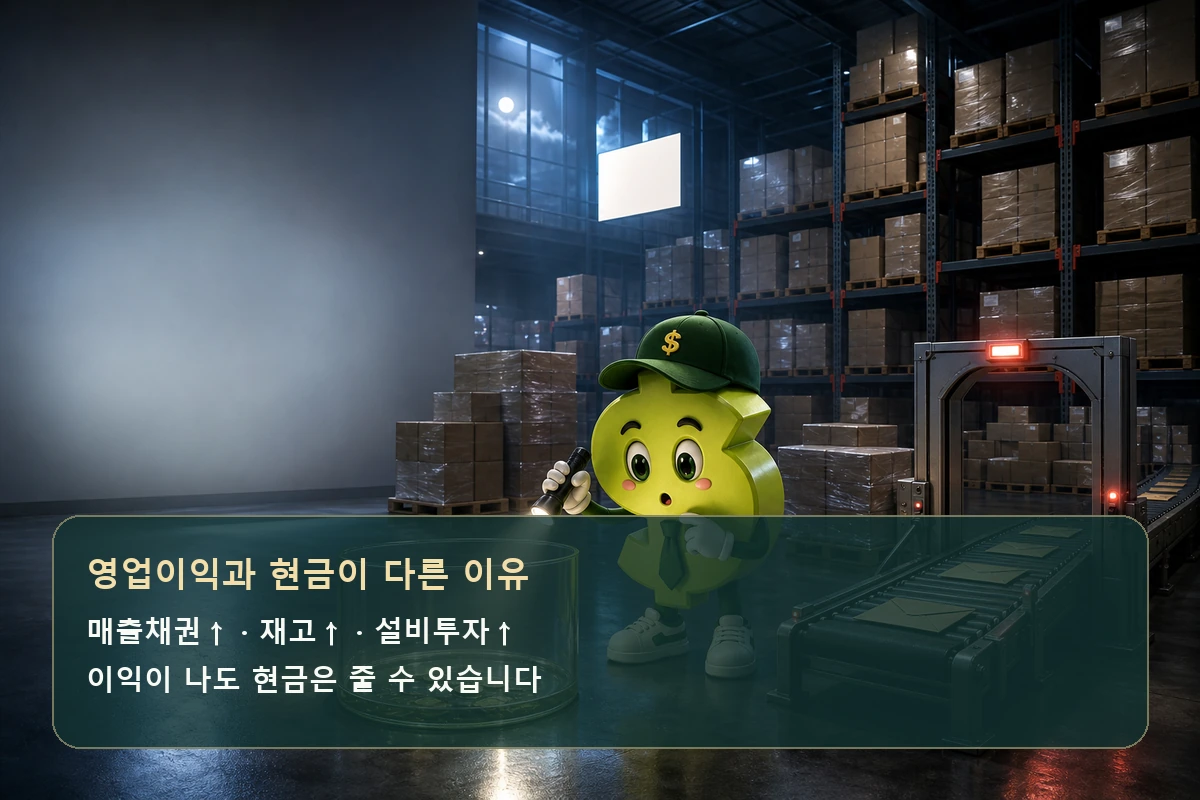 재고와 매출채권 설비투자로 현금이 묶이는 기업 창고