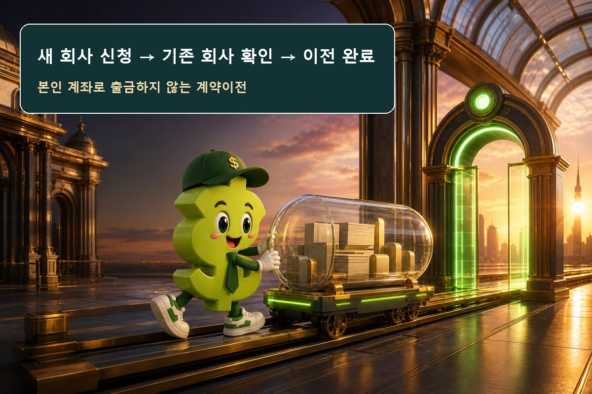 기존 금융회사에서 새 금융회사로 연금저축 계좌를 이전하는 절차