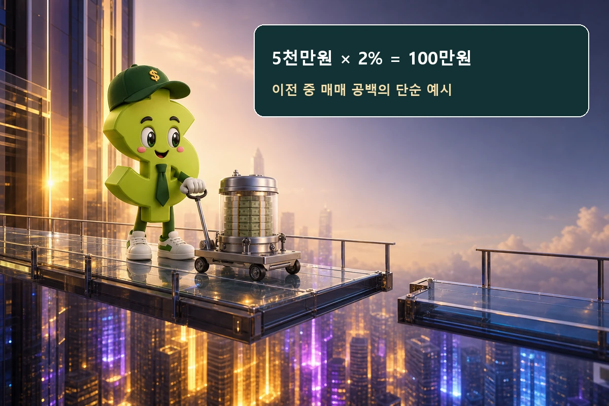 연금저축 이전 중 상품 현금화와 시장 매매 공백을 확인하는 장면