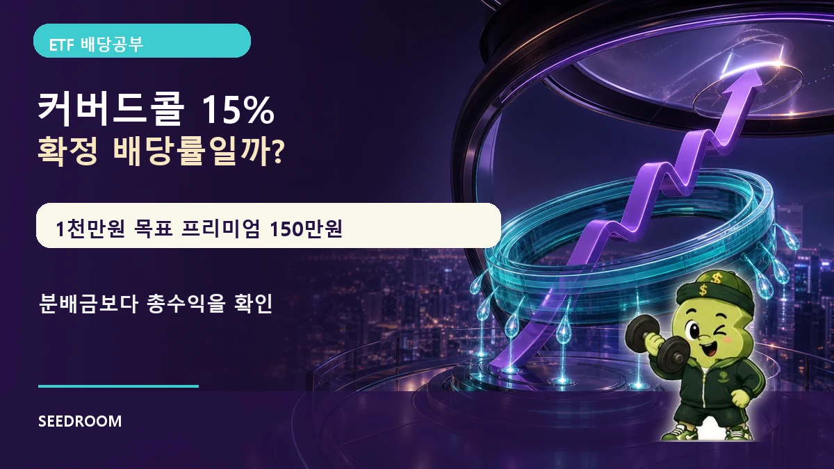 TIGER 미국나스닥100커버드콜 15% 목표와 1천만원 투자 계산