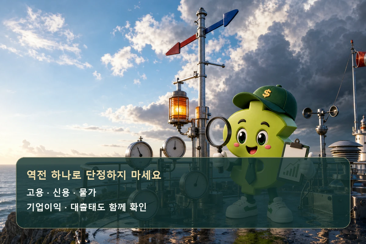 장단기 금리차와 고용 신용 물가를 함께 확인하는 경기 판단
