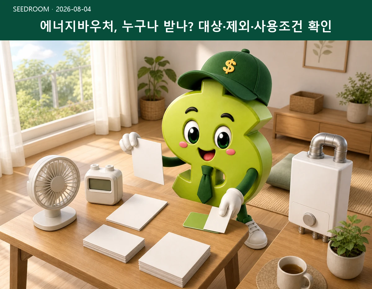 에너지바우처, 누구나 받나? 대상·제외·사용조건 확인 SEEDROOM 대표 이미지