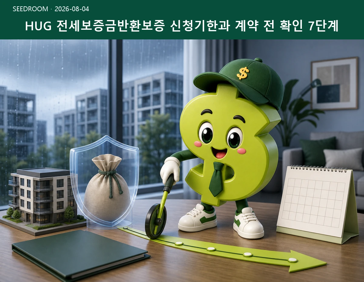 HUG 전세보증금반환보증 신청기한과 계약 전 확인 7단계 SEEDROOM 대표 이미지