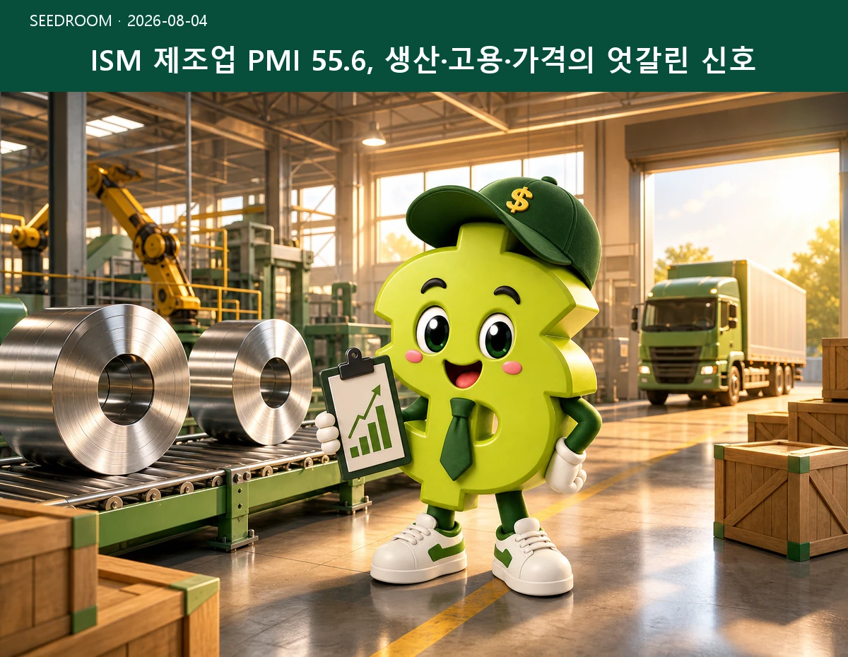 ISM 제조업 PMI 55.6, 생산·고용·가격의 엇갈린 신호 SEEDROOM 대표 이미지