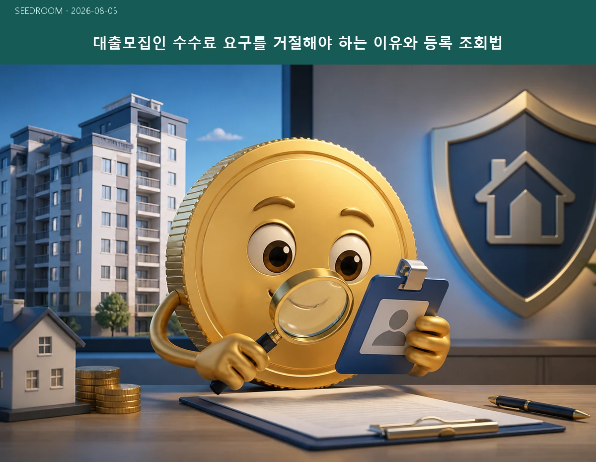 대출모집인 등록증을 서명 전에 확인하는 대표 이미지