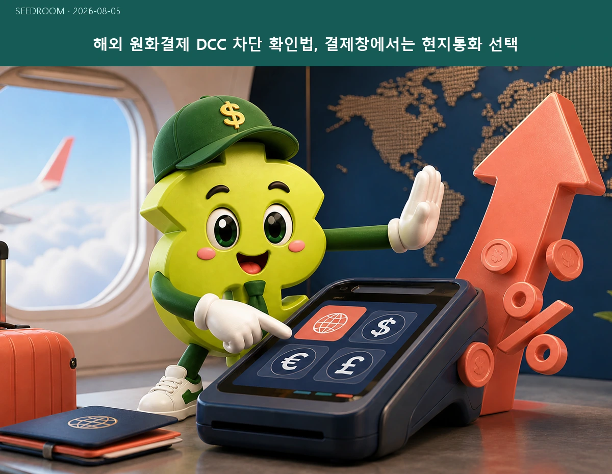 해외 카드 결제에서 비싼 원화환산을 차단하는 대표 이미지