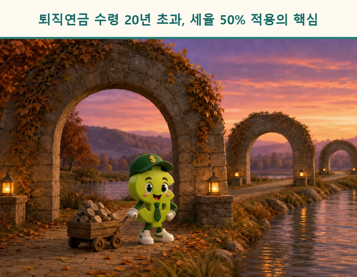 세 개의 연금 수령 구간을 지나며 퇴직자금을 운반하는 시드룸 달러 캐릭터